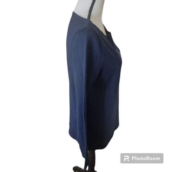 Talbots 100% Cotton Long Sleeved Graphic Top. Size M. - Picture 7 of 8